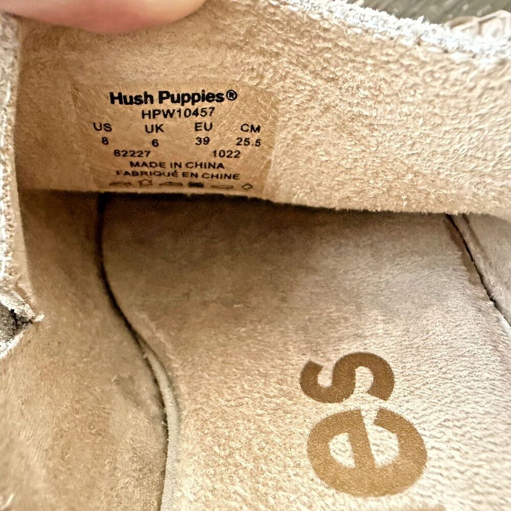 Hush Puppies Sienna Mule Slip On Womens 8 Tan Leather Suede Comfort Boho Casual - Picture 6 of 6